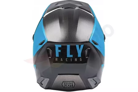 Fly Racing Kinetic Straight Edge cross enduro motorhelm zwart blauw grijs M-3