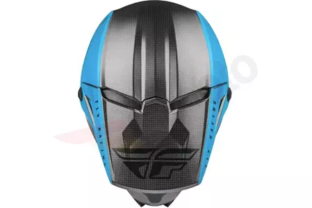 Fly Racing Kinetic Straight Edge casco moto cross enduro negro azul gris M-4