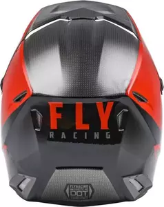 Fly Racing Kinetic Straight Edge cross enduro motorhelm zwart rood grijs S-3