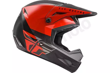 Kask motocyklowy cross enduro Fly Racing Kinetic Straight Edge czarno czerwono szary M -2