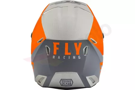 Fly Racing Kinetic Straight Edge grau orange YL Kinder Cross Enduro Motorradhelm-3