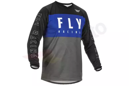 Fly Racing F-16 cross enduro sweatshirt zwart/blauw/grijs L - 375-921L