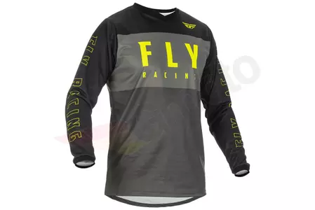 Fly Racing F-16 cross enduro sweatshirt zwart/fluo/grijs/geel L - 375-922L