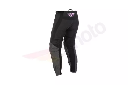 Spodnie motocyklowe damskie cross enduro Fly Racing F-16 czarny/różowy/szary 0/2-3