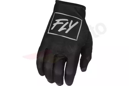 Fly Racing Lite črno/sive YL otroške motoristične rokavice za cross enduro-1