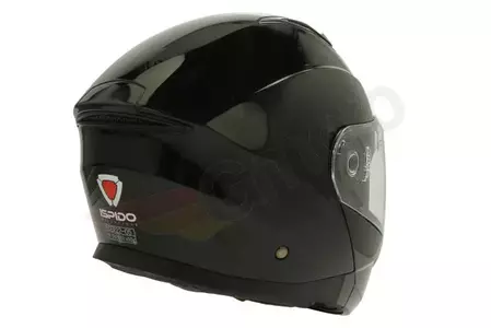 "Ispido Falcon" juodas 2XL motociklininko žandikaulio šalmas-3