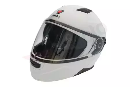 Capacete de motociclista Ispido Falcon branco M-1