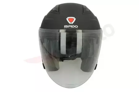 Ispido Toucan motorcykelhjälm med öppet ansikte matt svart L-2