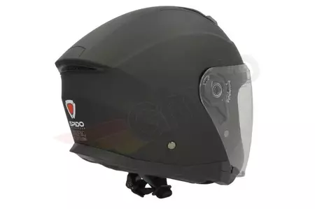 Ispido Toucan motorcykelhjälm med öppet ansikte matt svart L-3