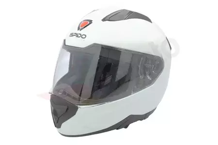 Ispido Raven integreret motorcykelhjelm hvid S - IS0119/20/20/S