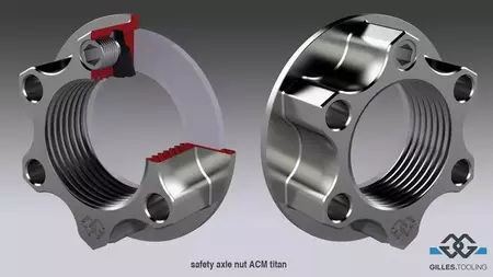 Aliuminio viršutinė veržlė 24x1,5 ACMA Gilles Tooling raudona-3