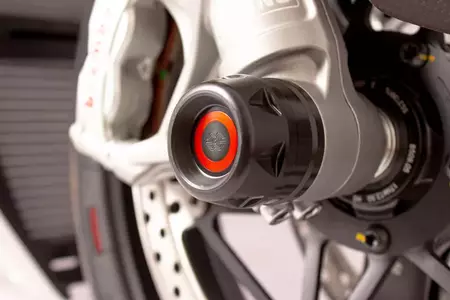 Protections fourche et bras oscillant (axe de roue) GILLES GTA - noir Ducati-2