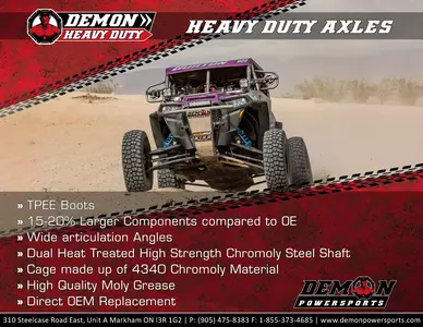 Demon främre höger drivaxel komplett Heavy Duty Axle-5