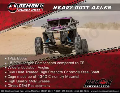 Demon eje de transmisión delantero derecho completo Heavy Duty Axle-6