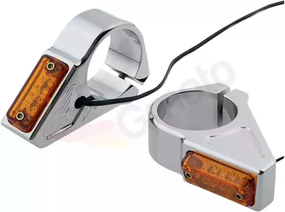 LED Joker Machine Rectangle 41MM krom/orange blinklys - 05-301-3 
