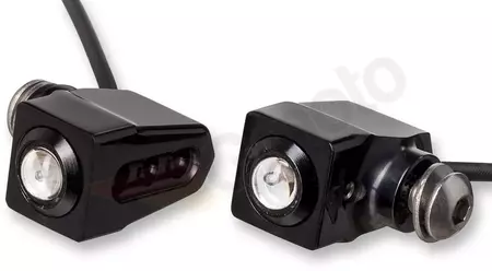 LED Joker Machine Single Rat Eye jelzőfények fekete / borostyán színűek - 05-206-AB 