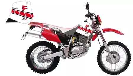 Komplet naklejek na motocykl Blackbird Yamaha TT 600R 97-05 Dream 2 biały czerwony - 2222E/01