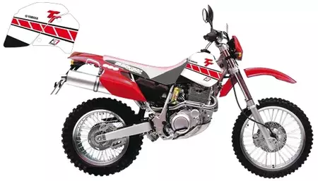 Komplet naklejek na motocykl Blackbird Dream 3 Yamaha TT 350 87-96 biały czerwony - 2200E/01