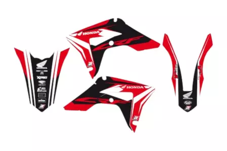 Komplet naklejek na motocykl Blackbird Dream 4 Honda CRF 450R 2021 czerwony czarny biały - 2148N