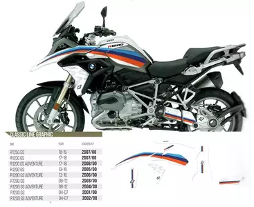 Komplet naklejek na motocykl Blackbird BMW R 1200GS Adventure 14-18 Classic Line - 2D08/00