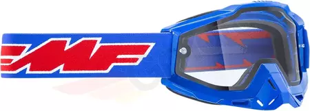 FMF Powerbomb Enduro Rocket Blå motorcykelbriller med klar linse-1