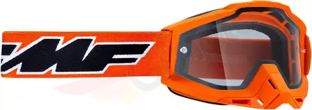 Óculos de motociclismo FMF Powerbomb Enduro Rocket Laranja com lentes transparentes-1