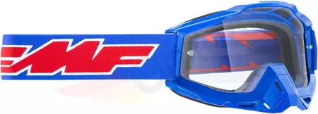 Gafas de moto FMF Powerbomb OTG Rocket Azul lente transparente-1