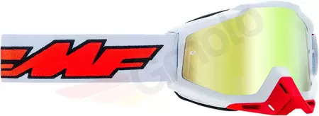 FMF Powerbomb Rocket White motorcykelglasögon guld spegelglas-1