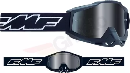 FMF Youth Powerbomb Rocket Sort motorcykelbrille med sølvfarvet spejlglas-2