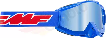FMF Jugend-Motorradbrille Powerbomb Rocket Blau verspiegelte Gläser-1