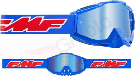 FMF Youth Motorcycle Goggles Powerbomb Rocket Azul cristal espejado-2