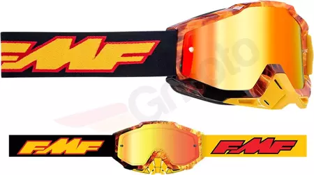 FMF Ochelari de protecție pentru motociclete pentru tineret Powerbomb Rocket Orange oglindă de sticlă roșie-2