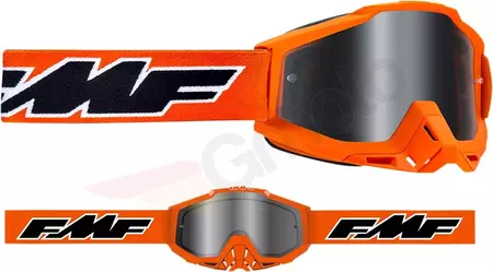 FMF Youth Powerbomb Rocket Orange motocyklové okuliare strieborné zrkadlové sklo-2
