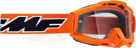 Gogle motocyklowe FMF Youth Powerbomb Rocket Orange szyba przeźroczysta-1