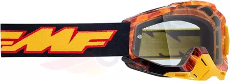 FMF Youth Powerbomb Spark Orange - motorcykelglasögon med genomskinligt glas-1