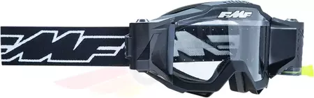 Óculos de proteção para motociclistas jovens FMF Powerbomb Film System Preto lente transparente - F-50320-901-01