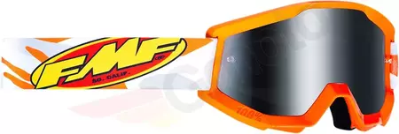 FMF Jauniešu motociklu brilles Powercore Assault Orange spoguļstikls sudraba krāsā-1