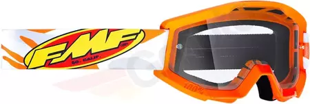 FMF Mládežnícke okuliare na motorku Powercore Assault Orange transparentné sklo-1
