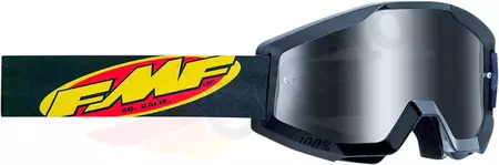 FMF Gafas de moto para jóvenes Powercore Core Negro cristal plateado espejado-1