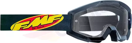 FMF Mládežnícke okuliare na motorku Powercore Core Black priehľadné sklo - F-50500-101-01