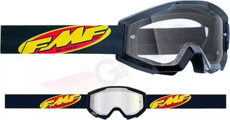 FMF Ochelari de protecție pentru motociclete pentru tineret Powercore Core Black transparent glass-2