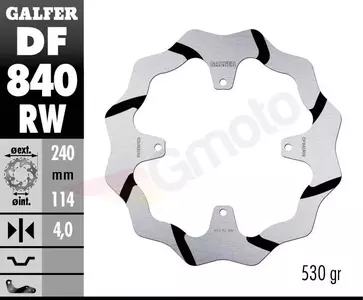 Galfer Wave Grooved fiksni stražnji disk kočnice - DF840RW