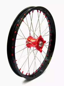 Цялостно предно колело Kite Elite 21x1.6 алуминий черно/червено - 20.257.0.RO 