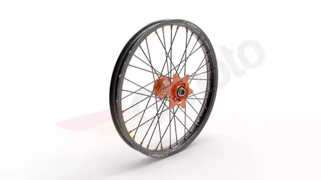 Täydellinen etupyörä Kite Sport 21x1.6 alumiini musta-oranssi - 40.207.0.AR.EO