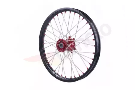 Komplet forhjul Kite Sport 21x1,6 aluminium sort/rød - 40.007.0.RO.EO