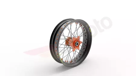 Compleet achterwiel Kite Elite 17x5.0 aluminium wiel zwart-oranje - 20.215.0.AR