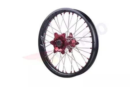 Sukomplektuotas galinis ratas Kite Sport 18x2.15 aliuminis juodas/raudonas - 40.210.0.RO.EO