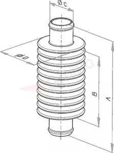 Ψυγείο ροής Kite για σωλήνα 24 mm ασημί-2