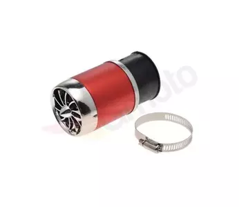 Tuningový kuželový vzduchový filtr 26 35 42 48mm červený - 458786
