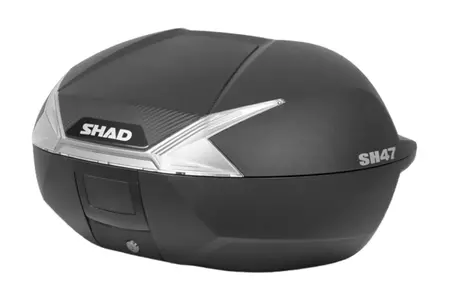 Baú Shad SH47 com placa de montagem - inserções brancas - D0B47106